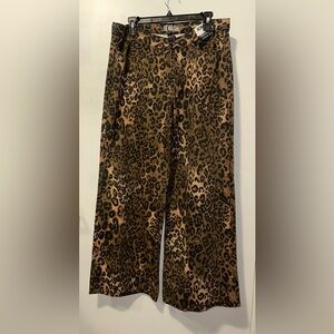 ‼️SALE‼️ Rewash wide leg Leopard Print Pants